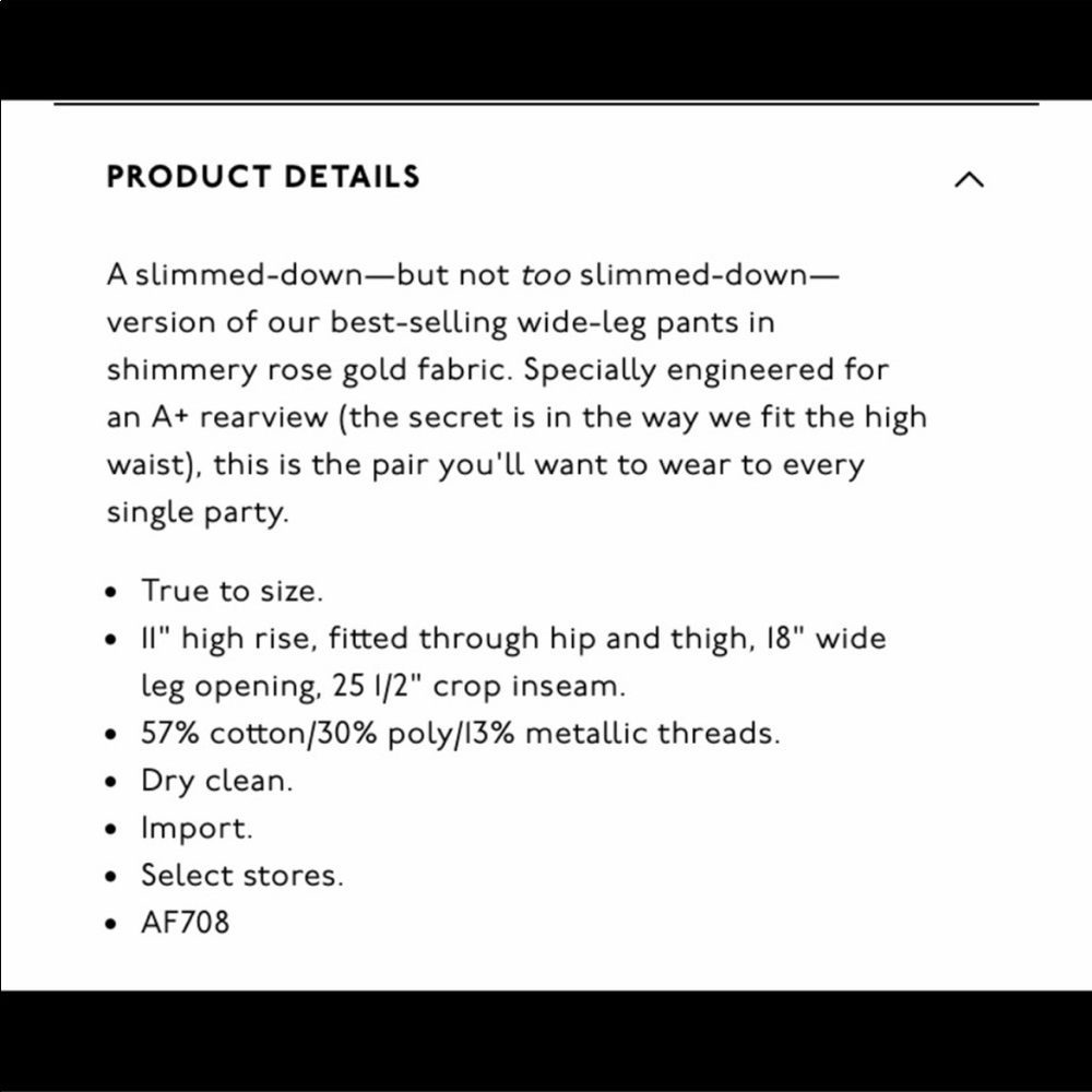 Madewell metallic wide leg pants - Picture 7 of 7